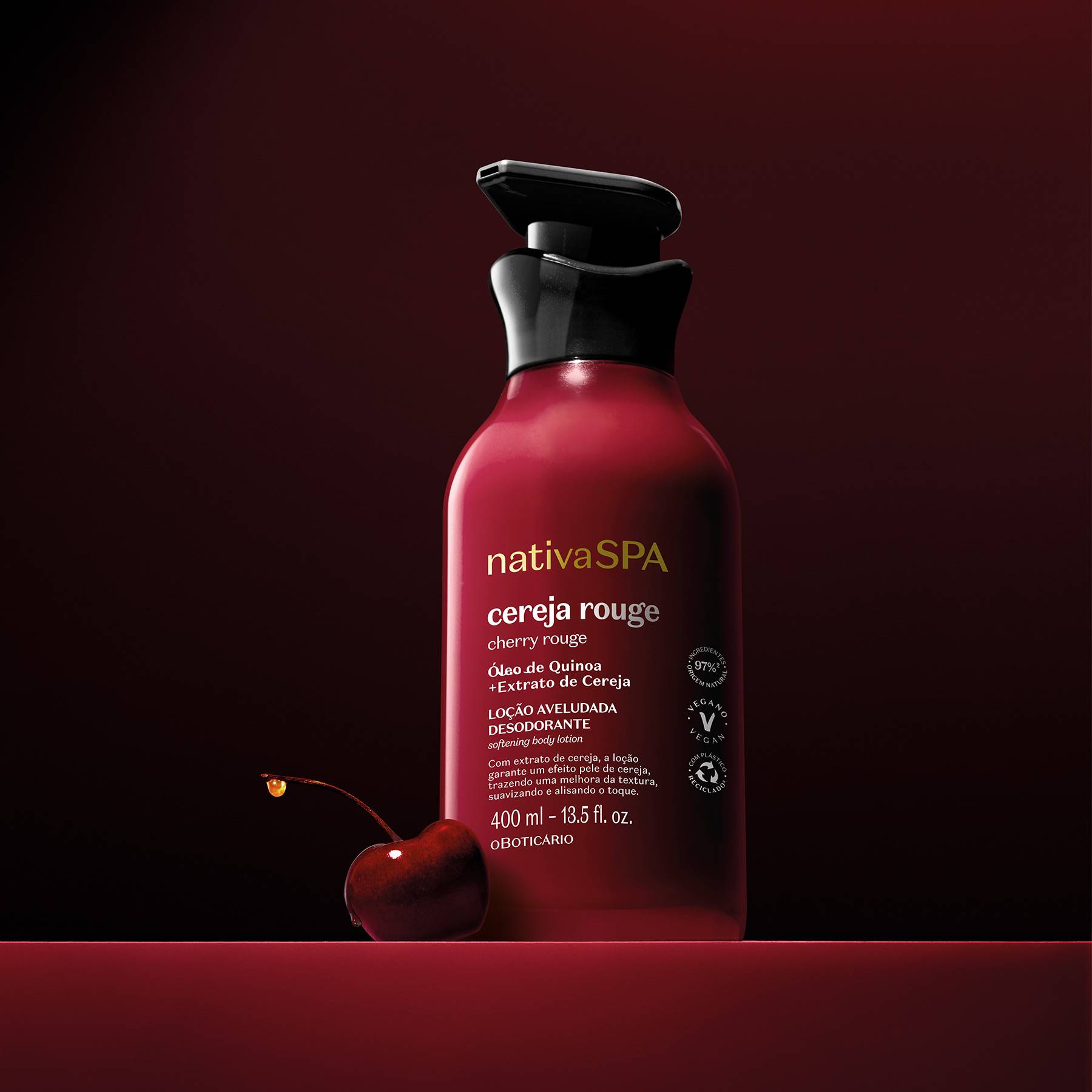 Nativa Spa Cereja Rouge Moisturizing Body Lotion 400ml