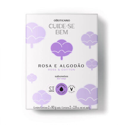 Cuide-Se Bem Jabón en Barra Rosa & Algodón 2x80g