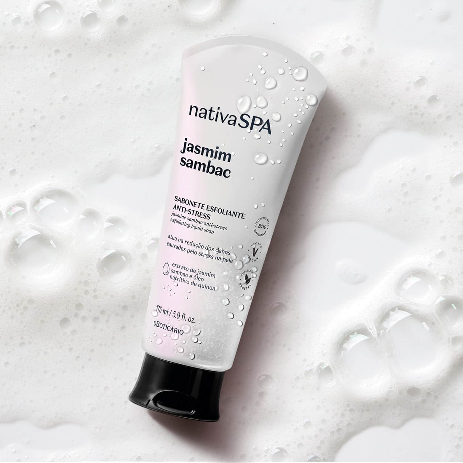 Nativa SPA Jabón Líquido Corporal Exfoliante Antiestrés Jasmín Sambac 175ml