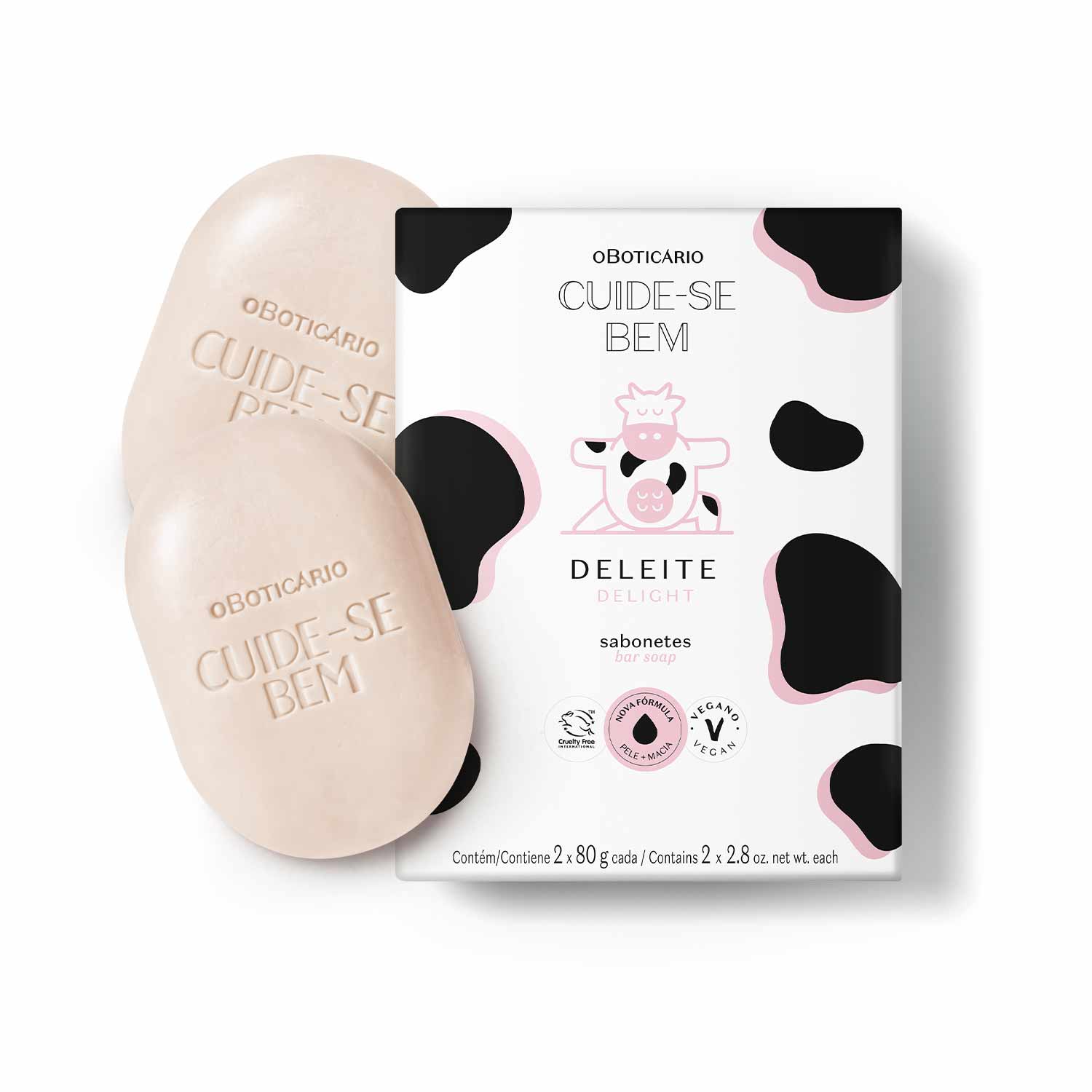 Cuide-se Bem Deleite Jabón en Barra Corporal 2 x 80g