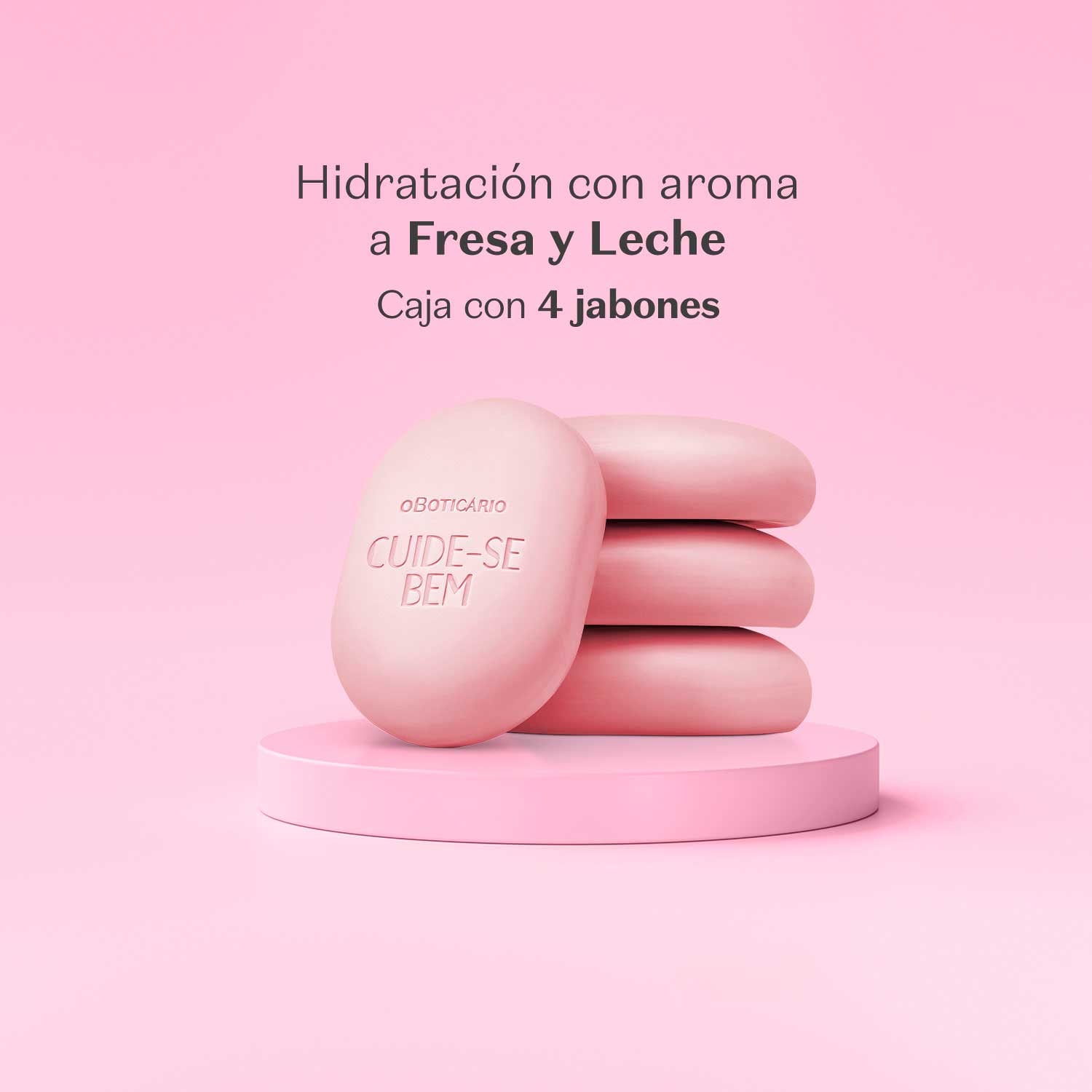 CUIDE-SE BEM Jabones Corporales en Barra Fresa y Leche 4x80g