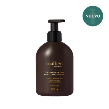 Malbec Pure Gold Loción Hidratante Corporal Masculina 200 ml