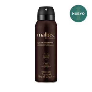 Malbec Pure Gold Desodorante Antitranspirante Aerosol Masculino 125ml