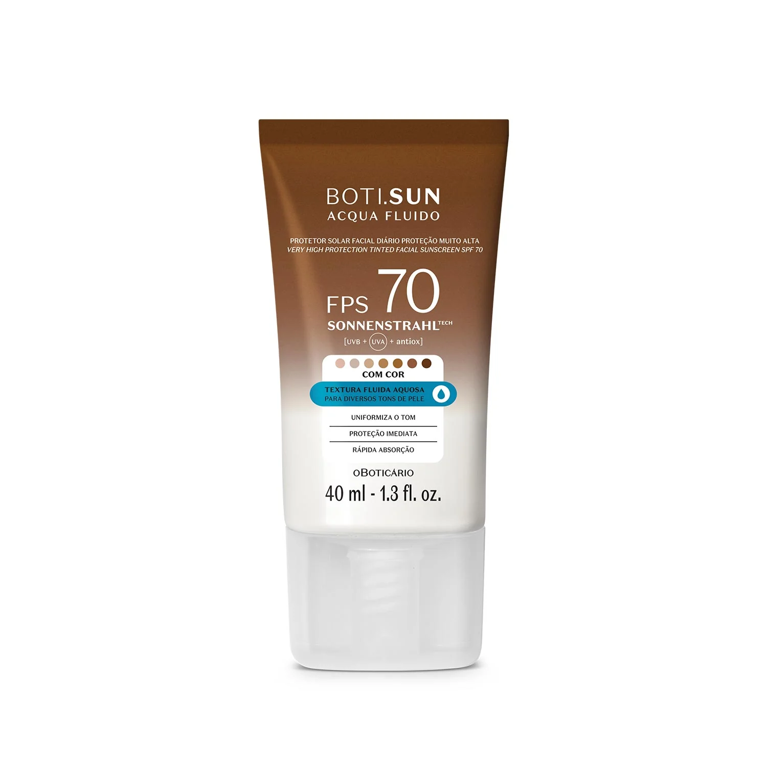 PROTECTOR SOLAR FACIAL CON COLOR FPS70 BOTI SUN