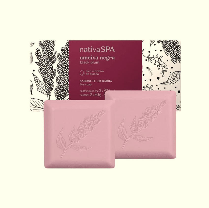 Nativa SPA Jabón en Barra Corporal Ciruela Negra 2x90g