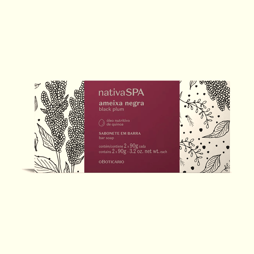 Nativa SPA Jabón en Barra Corporal Ciruela Negra 2x90g